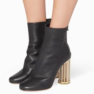 Ferragamo Coriano Gold Boots